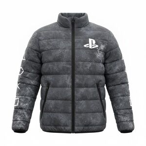 H&M X PlayStation Charcoal Puffer Jacket